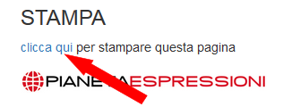 il pulsante per stampare la pagina